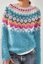 Elegante Casual Trui voor Dames met Patroon en Zachte Textuur - Relaxte Pasvorm voor Comfort en Stijl 8