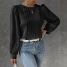 Elegante Dames Top met Ronde Hals en Lange Mouwen - Veelzijdig en Tijdloos Design 6