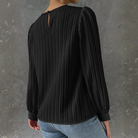 Elegante Dames Top met Ronde Hals en Lange Mouwen - Veelzijdig en Tijdloos Design 7