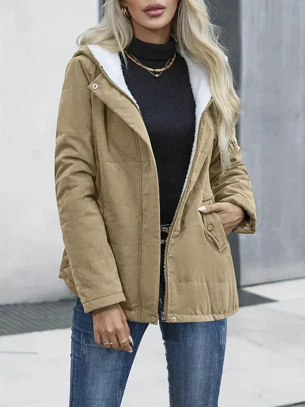 Elegante Damesjas Winter met Capuchon – Stijlvolle en Warme Jas van Hoogwaardige Ademende Stof 0