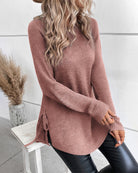 Elegante Geribde Trui met Vetersluiting voor Dames – Luxe Acryl Polyester Mix, Ronde Hals, Geschikt voor Alle Seizoenen 0