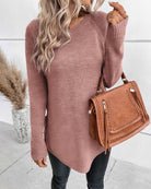 Elegante Geribde Trui met Vetersluiting voor Dames – Luxe Acryl Polyester Mix, Ronde Hals, Geschikt voor Alle Seizoenen 1