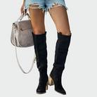 Elegante Kniehoge Laarzen van Echt Leer voor Vrouwen – Tijdloos en Comfortabel met Antislip Zool 1