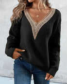 Elegante V-hals Trui Dames – Comfortabele Kantooroutfit van Hoogwaardig Materiaal, Geschikt voor Elk Seizoen 6