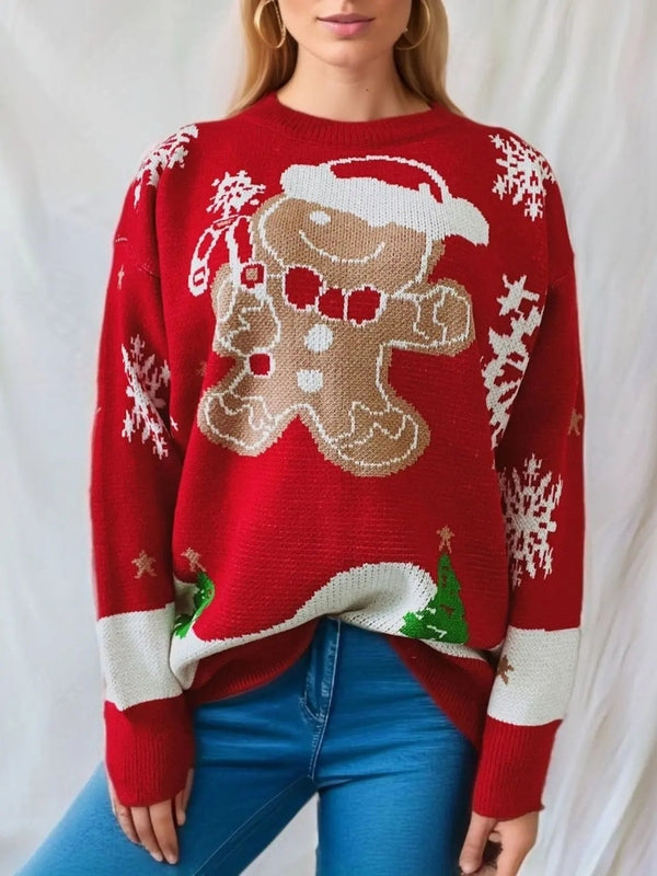 Feestelijke Peperkoekmannetjes Kersttrui Dames – Cosy Fit en Perfect voor Winterse Feestdagen 3