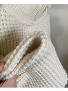 Gebreid Vest Dames met Col en Ritssluiting – Comfortabel en Stijlvol voor Herfst en Winter, Losse Fit met Vleermuismouwen 2