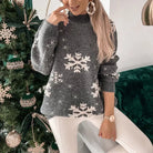 Gebreide Kersttrui Dames met Sneeuwvlokken – Zacht, Warm en Comfortabel voor de Winter 2