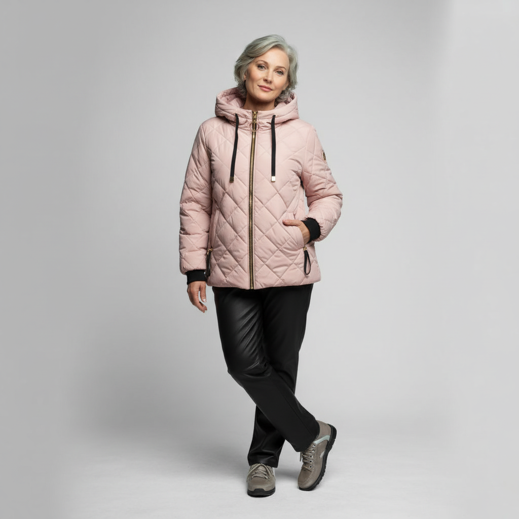 Geïsoleerd Damesjas Winter van Wolmix met Afneembare Capuchon – Elegante en Comfortabele Gewatteerde Damesjas 1