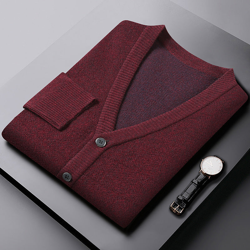 Geometrisch Brei Vest van Premium Wolmix voor Heren en Dames met Knoopsluiting en Geribbelde Manchetten 2