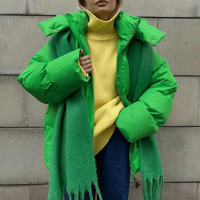 Gewatteerd Oversized Damesjack met Capuchon voor de Winter – Trendy en Warm, Geschikt voor Koude Dagen 0