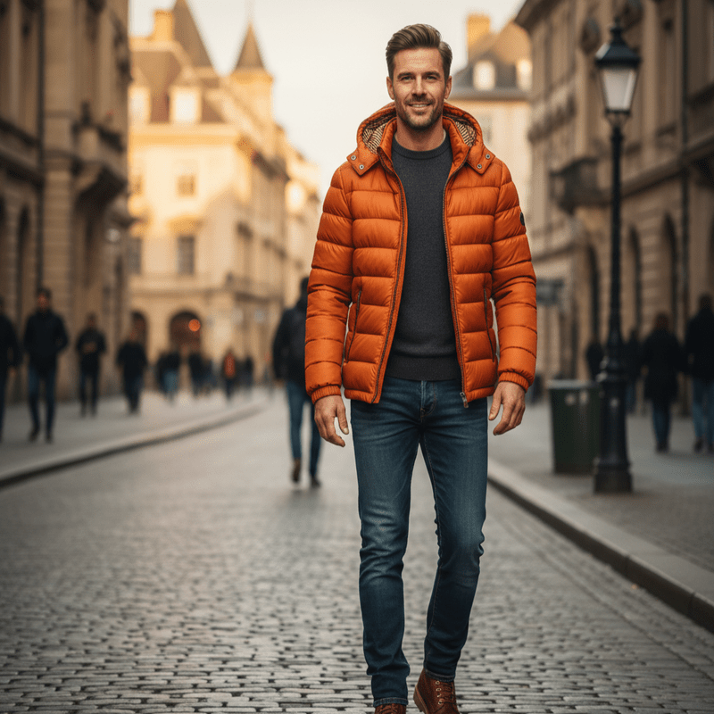 Gewatteerd Pufferjack met Ademend Katoen en Waterbestendige Buitenlaag – Verstelbare Capuchon en Slanke Pasvorm 0