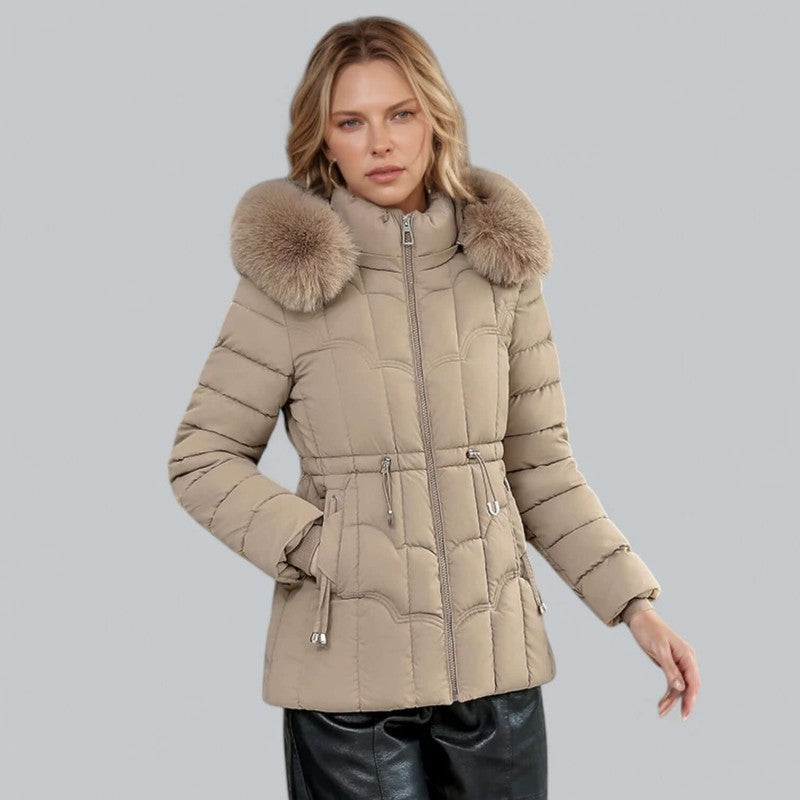 Gewatteerde Dames Parka met Imitatiebont Capuchon en Verstelbare Taille – Winterjas Dames Parka voor Koude Dagen 6