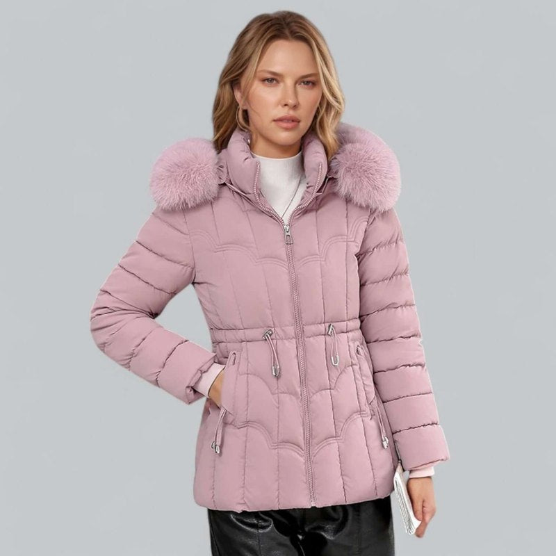 Gewatteerde Dames Parka met Imitatiebont Capuchon en Verstelbare Taille – Winterjas Dames Parka voor Koude Dagen 9