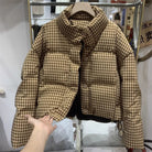 Gewatteerde Dames Winterjas met Hoge Taille en Pofmouwen – Korte Snit voor Stijlvolle Laagjeslooks 1