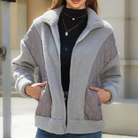 Gewatteerde Lange Jas Dames met Fleece en Patchwork Ontwerp – Warm en Comfortabel voor Koude Dagen 0