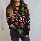 Grappige Foute Kersttrui Dames met Kousenpatroon – Comfortabele Feestelijke Sweater voor Kerstfeest en Gezellige Avonden 0