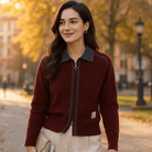 Handgemaakte Kasjmier Trui met Rits voor Dames - Zacht, Ademend en Verfijnd Design 0