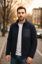 Heren Fleecejack in Modern Design voor Herfst – Comfortabel en Warm, Perfect voor Laagjes 0