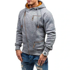 Heren Hoodie met Asymmetrische Ritssluiting van Katoen – Comfortabele Winter Hoodie voor Heren met Zakken 2