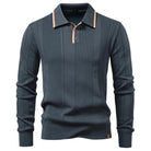 Heren Poloshirt Winter met Lange Mouwen en Polokraag – Comfortabele Regular Fit voor Casual Stijl 5