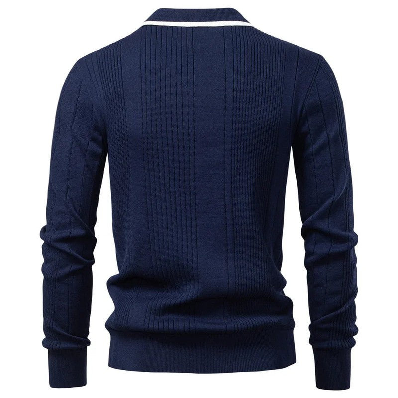 Heren Poloshirt Winter met Lange Mouwen en Polokraag – Comfortabele Regular Fit voor Casual Stijl 3