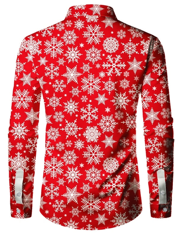 Heren Shirts met Lange Mouwen – Grappige Kerstpatronen voor Feestdagen 2