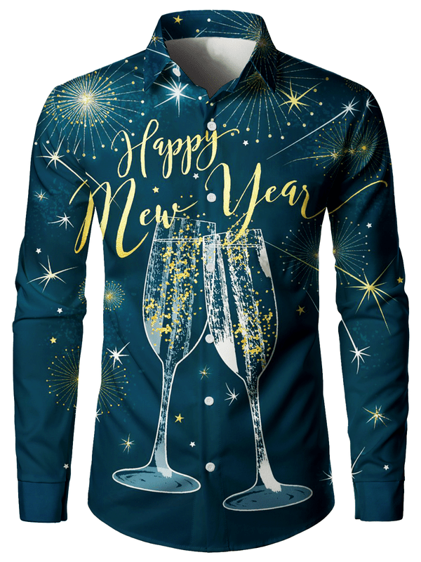 Heren Shirts met Lange Mouwen – Grappige Kerstpatronen voor Feestdagen 5