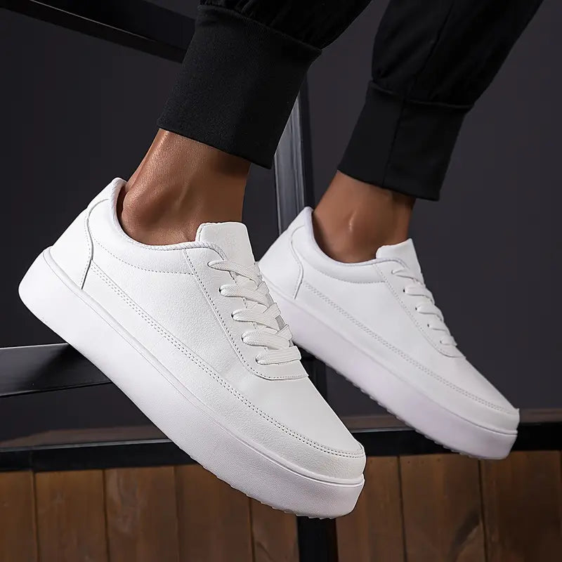 Heren Skateschoenen | Synthetisch Wit, Minimalistisch Design 2
