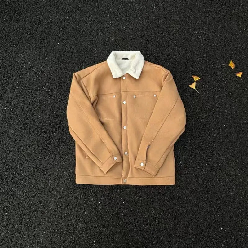 Heren Winterjas met Nepbont en Dikke Vulling – Casual Revers, Losse Pasvorm voor Koude Dagen 3