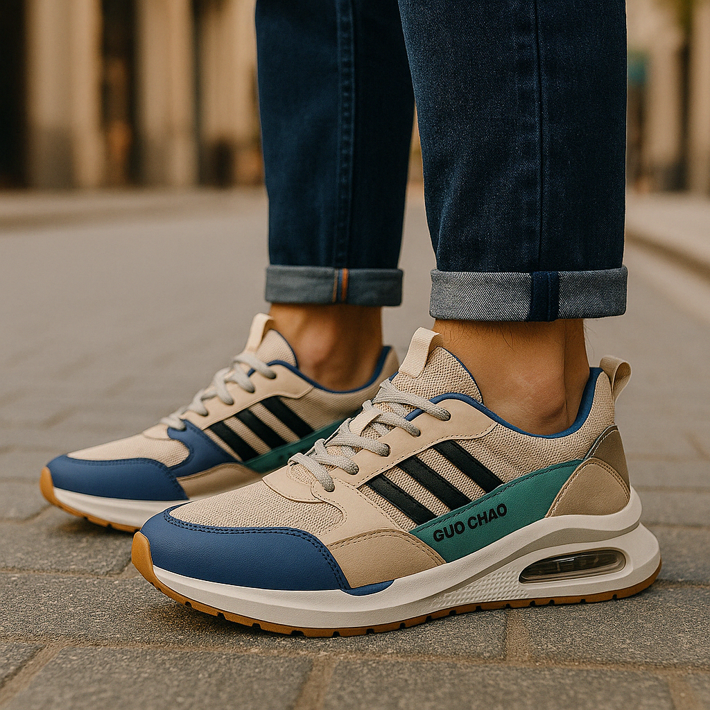 Herensneakers | Retro Sportief Design, Comfortabele Textielmix 2