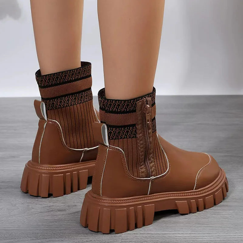 Jane Herfst Enkellaarsjes met Uniek Ontwerp en Duurzame Kwaliteit – Comfortabele Pasvorm in Diverse Herfstkleuren 5