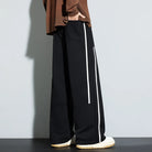 Joggingbroek met Wijde Pijpen voor Dames – Comfortabele Katoenmix met Contrasterende Zijstrepen 4