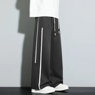 Joggingbroek met Wijde Pijpen voor Dames – Comfortabele Katoenmix met Contrasterende Zijstrepen 7