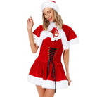 Kerstman Kostuum Dames – Rood Polyester Jurk voor Feestelijke Gelegenheden en Rollenspellen 1