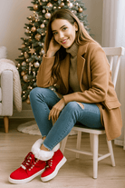 Kerstmis Lange Bontleren Snowboots – Warme Gezellige Winterlaarzen voor Dames 0