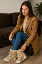 Kerstmis Lange Bontleren Snowboots – Warme Gezellige Winterlaarzen voor Dames 4