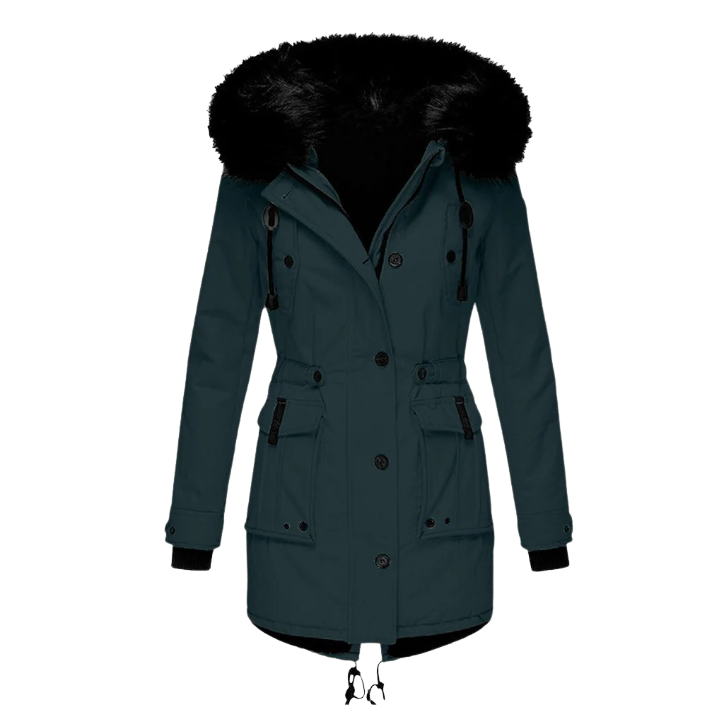 Lange Gewatteerde Winterjas Dames met Capuchon en Lange Mouwen - Comfortabele en Stijlvolle Jassen voor Koude Dagen 5