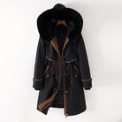 Lange Gewatteerde Winterjas Dames met Capuchon en Verstelbare Taille – Ideaal voor Koelere Dagen 2