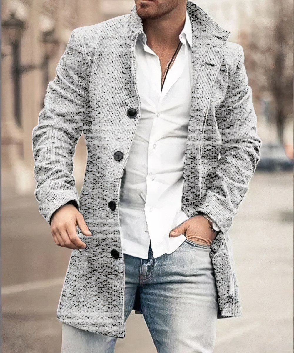 Lange Heren Jas – Tijdloos Elegante Overcoat met Warme Pasvorm voor de Winter 5