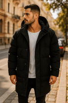 Lange Parka Jas Heren met Capuchon – Duurzaam en Warm voor de Winter, Ideaal voor Buitenactiviteiten 0