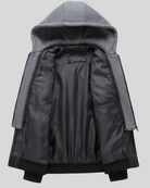 Leren Jack Dames met Capuchon en Dubbele Ritssluiting voor Comfort en Warmte - Hoogwaardig Leer, Casual Stijl 2