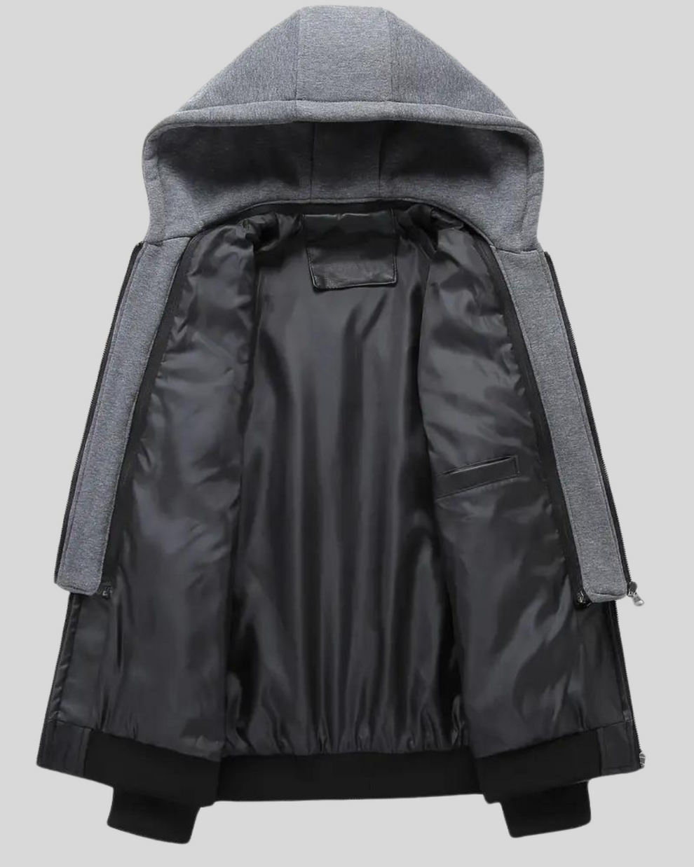 Leren Jack Dames met Capuchon en Dubbele Ritssluiting voor Comfort en Warmte - Hoogwaardig Leer, Casual Stijl 2