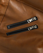 Leren Jack Dames met Capuchon en Dubbele Ritssluiting voor Comfort en Warmte - Hoogwaardig Leer, Casual Stijl 7