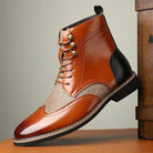 Leren Laarzen Dames met Brogue-Details en Comfortabel Gevoerd Interieur - Duurzaam Volnerf Leer 0