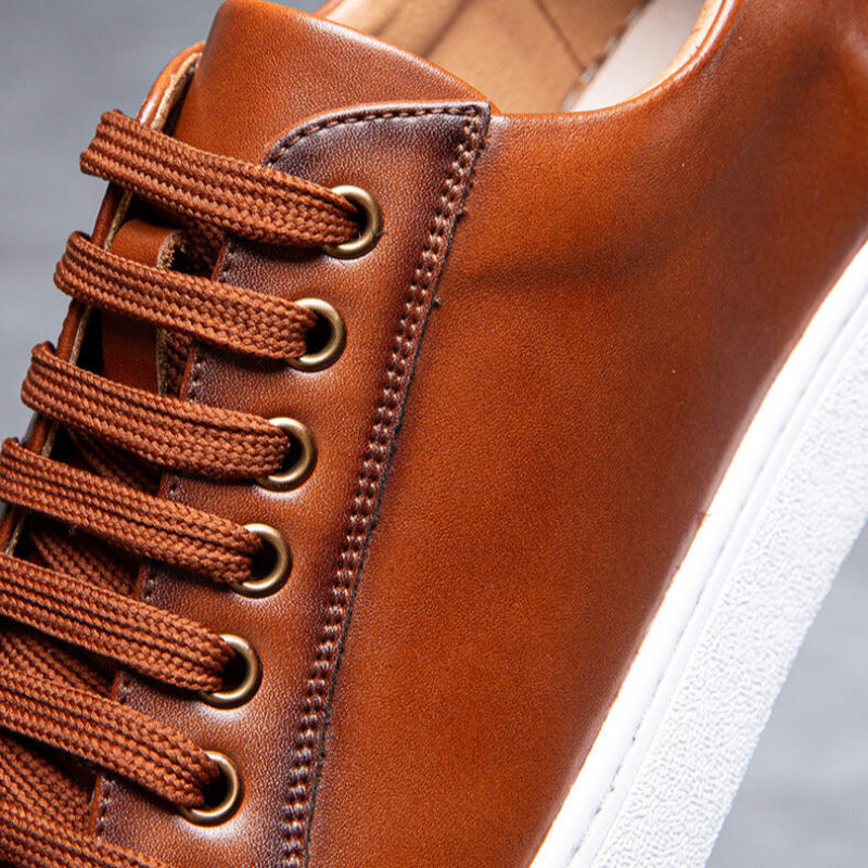 Leren Sneakers Dames met Gedempt Voetbed – Strak Silhouet in Wit, Perfect voor Casual en Formele Gelegenheden 6