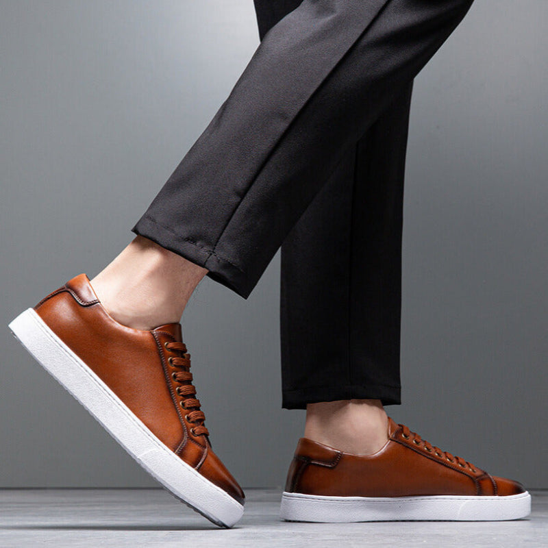 Leren Sneakers Dames met Gedempt Voetbed – Strak Silhouet in Wit, Perfect voor Casual en Formele Gelegenheden 7