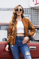 Lichtgewicht Bomberjack Dames met Rits van 100% Polyester – Casual Vrije Tijd Jas 15