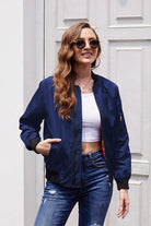 Lichtgewicht Bomberjack Dames met Rits van 100% Polyester – Casual Vrije Tijd Jas 9