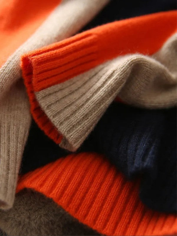 Merle Wollen Trui met Kleurblokken voor Dames – Comfortabele en Modebewuste Sweater voor Herfst en Winter 5