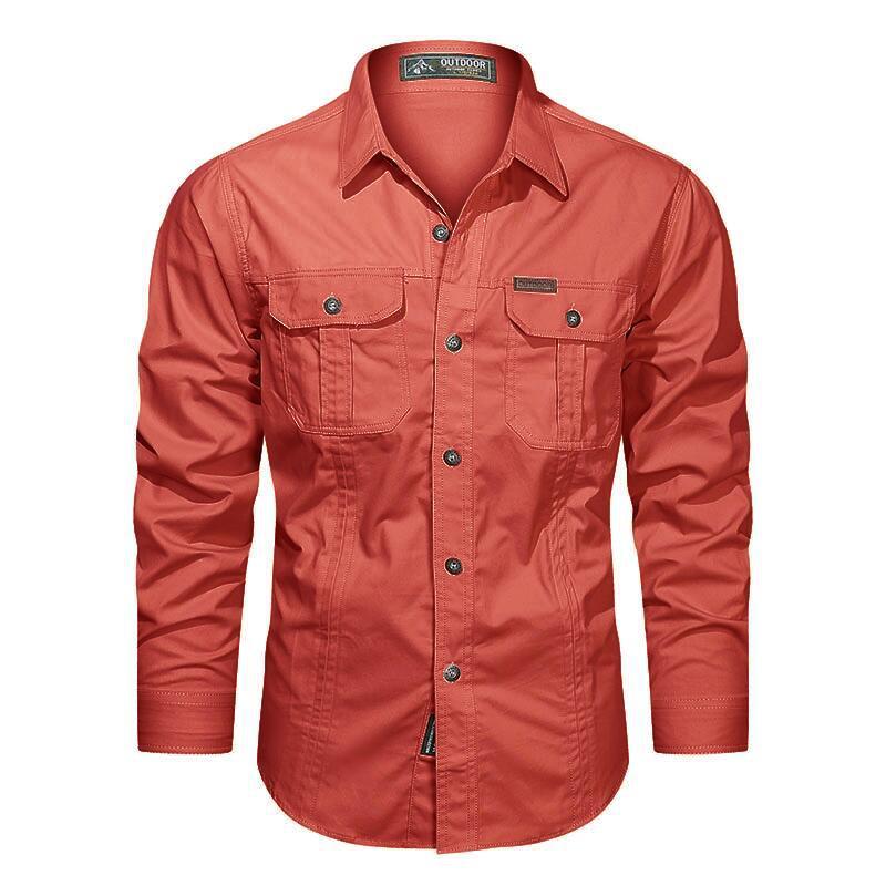 Militair Overhemd voor Heren met Epauletten en Button-Down Voorkant – Duurzaam en Comfortabel Shirt 6